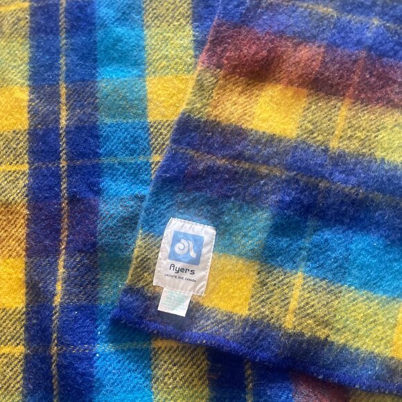 Vintage Ayers Wool Plaid Blanket/Throw - Picture 4 of 5